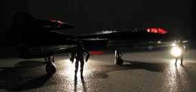 Nightlash receives a frosty welcome at Camp Daraa.