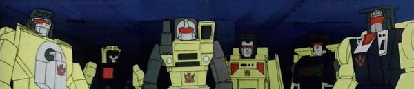 From left to right: Scavenger, Mixmaster, Long Haul, Bonecrusher, Hook and myself..