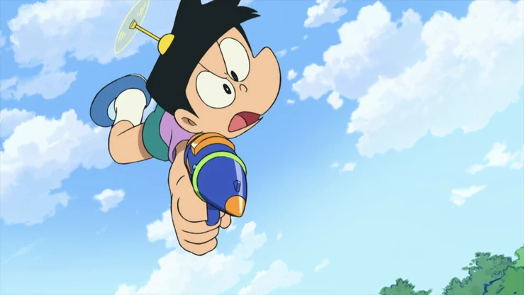 ซึเนโอะและปืนช็อค จากตอน 