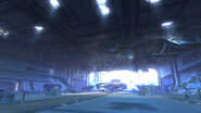 One of the many hanger bays in Gamma Base.