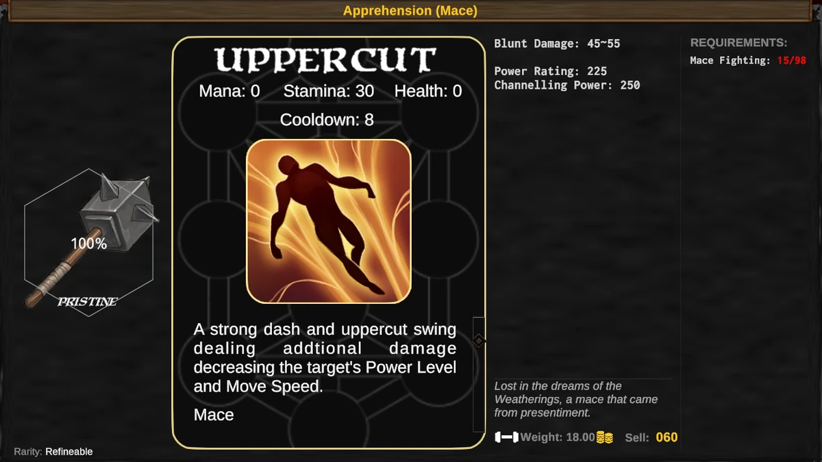 Apprehension (Mace) The Adventurers Domain Online Wiki Fandom