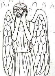 weeping angel doctor who coloring pages