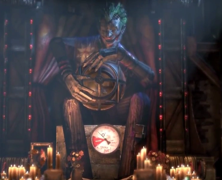Giant Joker Scrap Statue The Arkham Universe Wiki Fandom