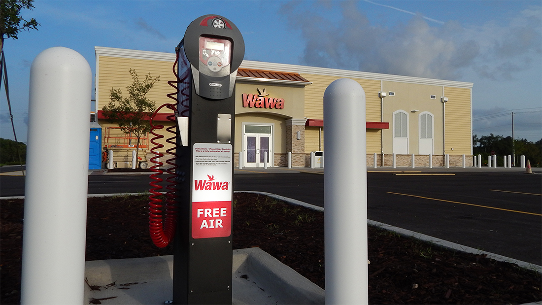 Bike pump hot sale gas station