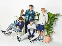 Suga, RM, Jimin and V promoting BLAZE Time #2 (Feb 2016)