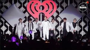 BTS performing "MIC Drop" on the iHR Jingle Ball.