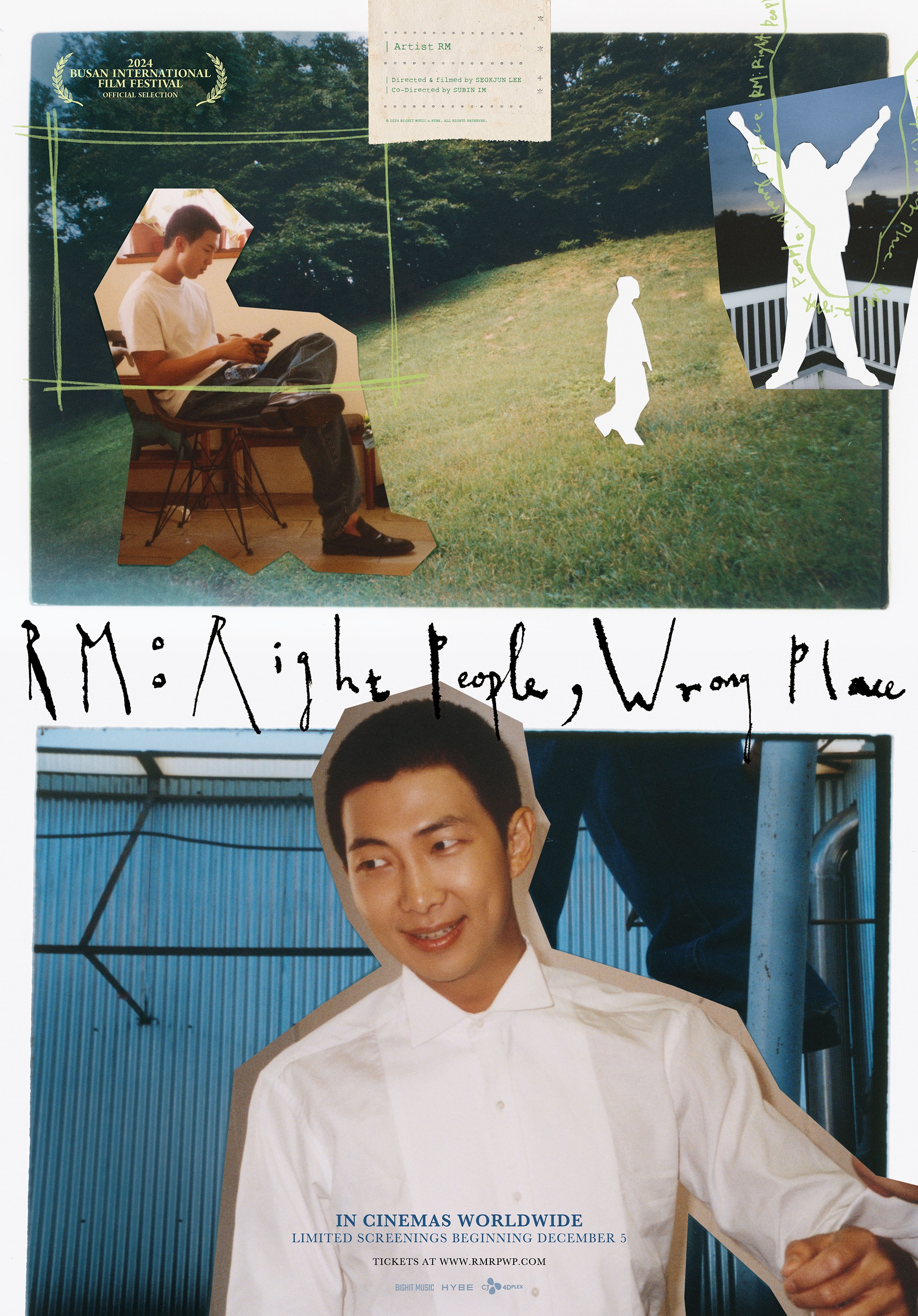 防弾少年団(BTS) - JPFC上映記念ポスター RM Right Place Wrong Person RM: Right People, Wrong Place』キャラクターポスター公開