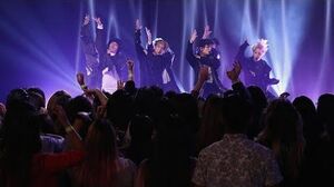BTS performing "MIC Drop (Steve Aoki Remix)" on "The Ellen Show"