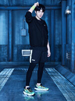 Suga promoting FILA Runner's Instinct #3 (April 2021)