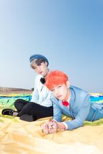 Suga and V promoting The Most Beautiful Moment in Life: Young Forever (April 2016)