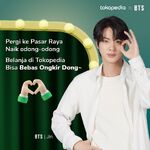 Jin promoting Tokopedia (June 2022)