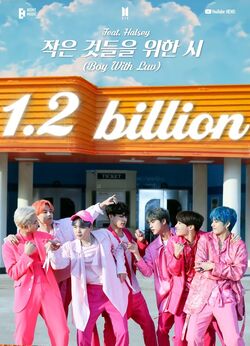 BTS and Halsey Boy With Luv Lyrics in English  New BTS and Halsey Music  Video