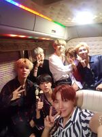 BTS Official on Weibo: "[#本月的BTS#] 忙碌的九月 来自赶场少年团的问候 #我们ARMY也辛苦啦##九月再见#" [2017.09.30]