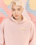 J-Hope promoting FILA X BTS Dynamite Collection #2 (September 2021)