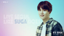 Suga promoting Live Seoul Like I Do (October 2018)