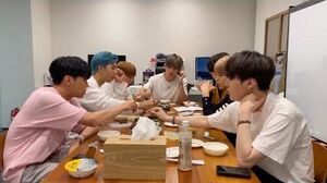 BTS sharing ideas for the "Life Goes On" music video