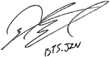 Signature of BTS' Jin