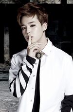 Jimin promoting Danger (November 2014)