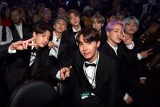 MTV on Twitter: "It's clear that @BTS_twt are having the most fun at the #GRAMMYs tonight and we love that for them!!! #TearItUpBTS" [2019.02.10]