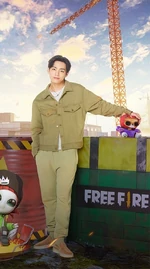 V promoting Garena Free Fire #2 (March 2022)