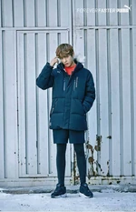 V promoting Puma Space Down Jacket Collection #1 (October 2015)