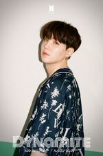 Suga promoting "Dynamite" #1 (August 2020)