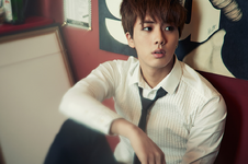 Jin promoting Skool Luv Affair #2 (February 2014)