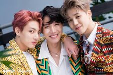 J-Hope, Jimin and Jungkook for IDOL #2 (August 2018)