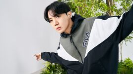 J-Hope promoting REVERSE X REBIRTH 2021 FILA SPRING Collection #2 (March 2021)