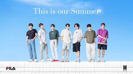 BTS promoting 2021 FILA Summer Collection (May 2021)