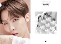 J-Hope promoting BTS Map of the Soul ON:E Concept Photobook #6 (April 2021)