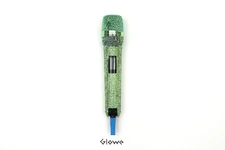 Light green mic with light green Swarovski crystal (Custom in 2021)