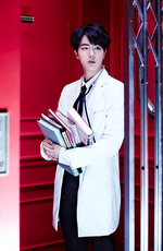 Jin promoting "Dope" #3 (June 2015)