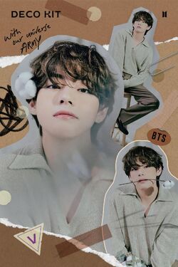 Jungkook Official Double Sided Photocard BTS Deco Kit