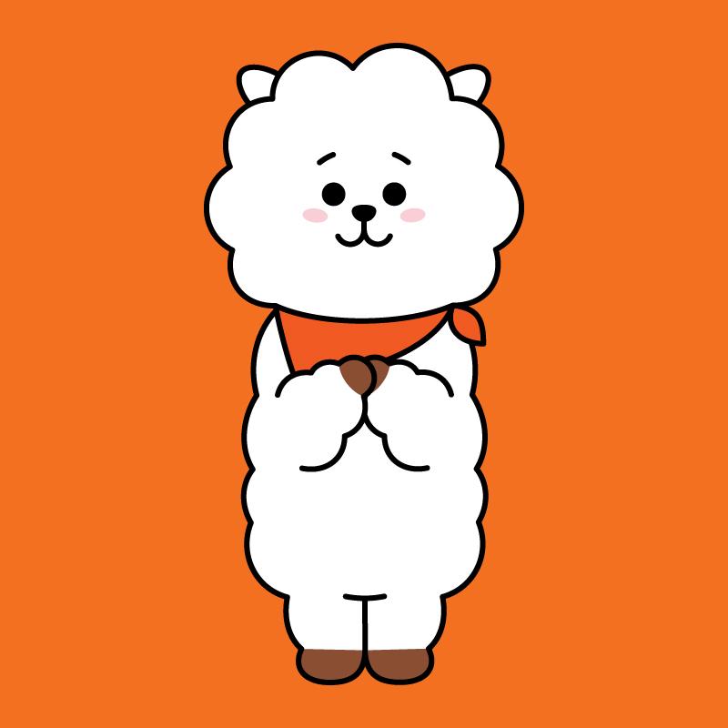 BTS BT21 RJ Standing Doll Medium First Edition Rare - Jin | eBay