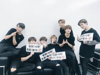 BTS Japan Official on Twitter: "2017 #BTS LIVE TRILOGY EPISODE III THE WINGS TOUR ~Japan Edition~ 福岡の初日!!! A.R.M.Yの愛を #防弾少年団 に照準、発射👉💕 #THEWINGSTOUR" [2017.06.24]