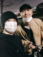 RM on Twitter: "오랜만에 지미니랑 😁😁 #RM #JIMIN" [2019.03.11] #1