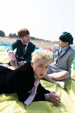 J-Hope, Jin and Jimin promoting The Most Beautiful Moment in Life: Young Forever (April 2016)