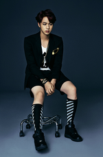 Jin promoting Dark & Wild #2 (August 2014)