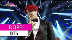 BTS performing "Dope" on Show Music Core