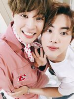 Jimin and Jin after "BTS HOME PARTY".