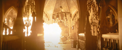 Pennyworth is engulfed in an explosion