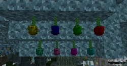 Baubles in-game, in all 8 colors