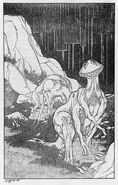 Illustration of the kangaroo-like creatures by Freff