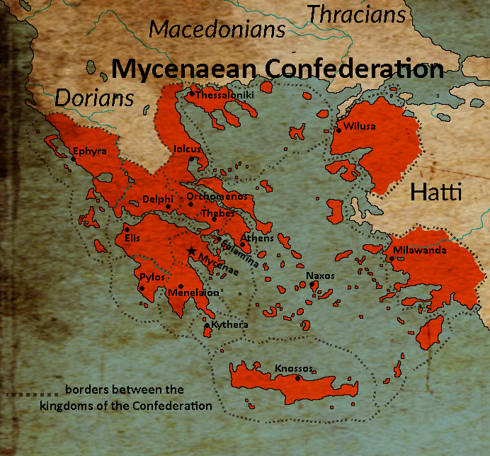 mycenaean empire map