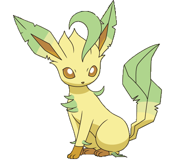 Leafeon • Grass Type Pokémon —————————————————— Leafeon is a mammalian,  quadruped Pokémon. Its body is tan with dark b…