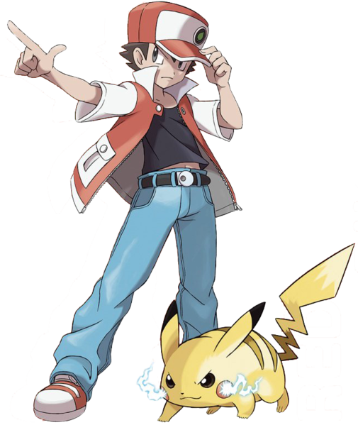 Pokemon Red render , Pokemon Trainer Red Dark transparent