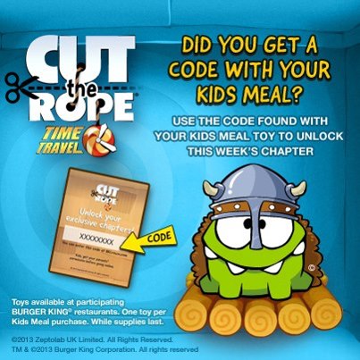 Cut the Rope' teams with Burger King on new game