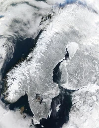 Fimbulwinter enveloping the Earth.