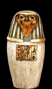 Canopic jar Depicting Qebehsenuef